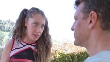 Cheerleader Elena Koshka Gets Cross Eyed From Too Much Dick