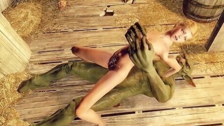 Orcs Mercilessly The Pussies Of Young Girls In 3d Porn