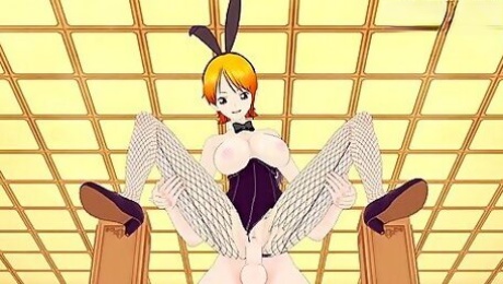 One Piece In Nami (bunny Girl) And I Have Intense Sex In The Casino Hentai