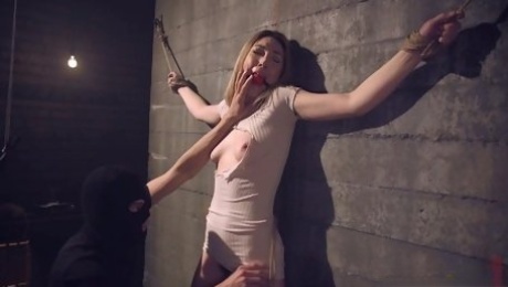 After a blowjob beautiful Lily Labeau jumps on a hard lover's shaft