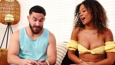 Rough interracial dicking with gorgeous Skyla Sun & her BF