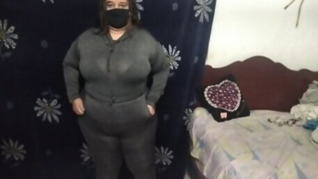 chubby bbw girl  changing clothes