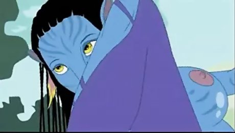 Avatar cartoon porn parody and Teen Titans 3some