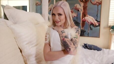 Naughty inked step sister Alex Grey POV sex video